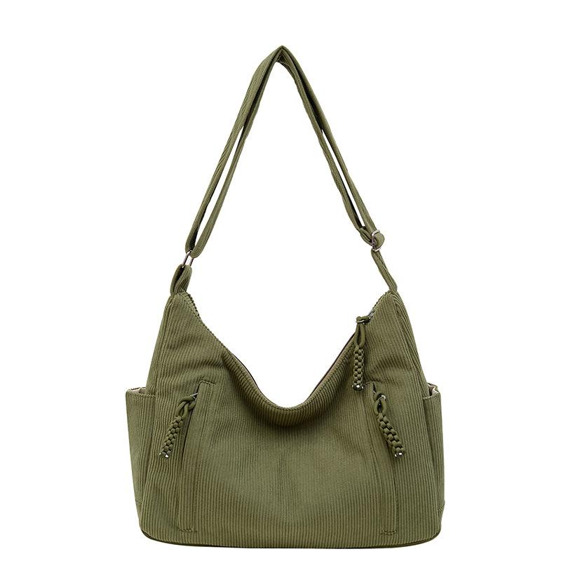 Damen Umhängetasche Große Kapazität Kord Student Schulter Tragetasche