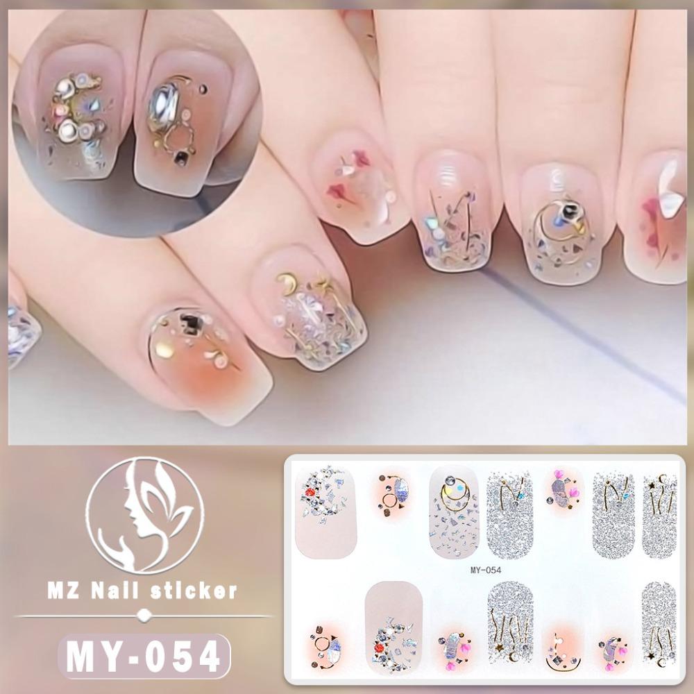 New Year's New Three-dimensional Waterproof No-bake Gel Nail Polish Film Full Sticker Ins Wind Nail Film Paper Nail Film
