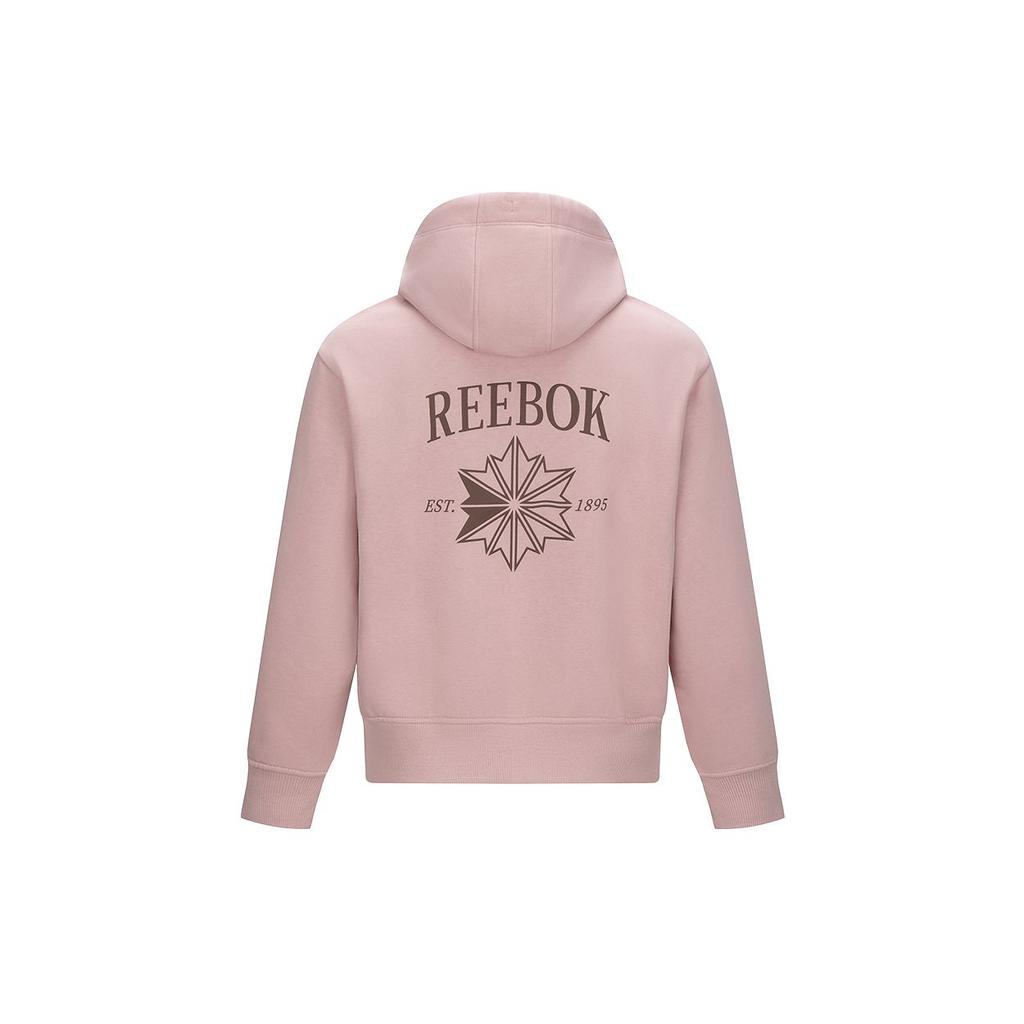 Reebok Ensfarget Komfortabel Allsidig Mote Hettegenser Langermet Dame topper Lys-rosa 24FRM302WGF2