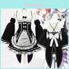 Requintado Rezero Kara Hajimeru Lsekai Seikatsu Gêmeos Ram/rem Vestido de Empregada Fantasia Cosplay Com Costuras Perfeitas
