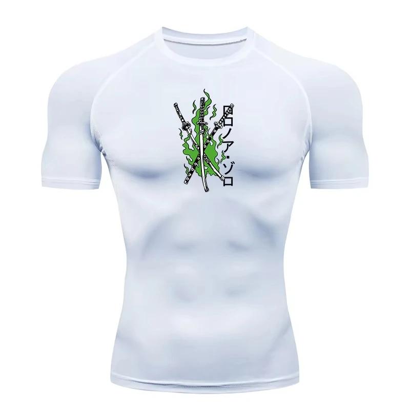 

Japanese Samurai Sword Pattern Mens Athletic T-Shirt 2026 Training Fitnes Compression Sportswear Running T-Shirt Rashgard Y2KTop S