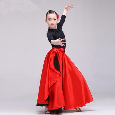 Girls Latin Dance Skirt Female New Pasodoble Dance Skirt Cape Performance Competition Wear Female Dancing Wear