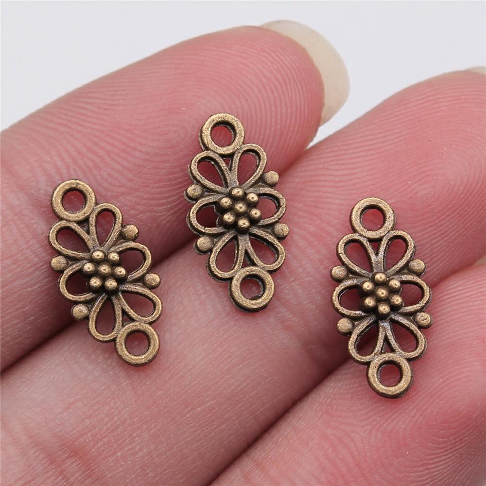 20pcs Connector Charms For Jewelry Making DIY Handmade Craft Necklace Bracelet Earring Making Vintage Antique Bronze Color