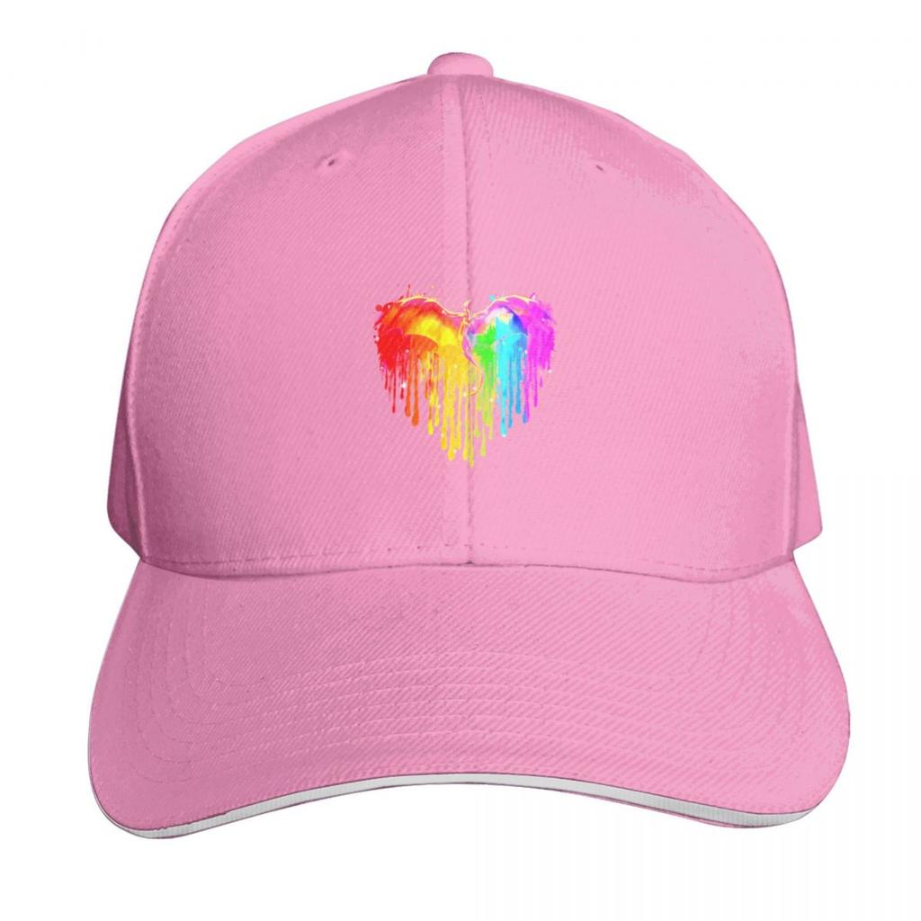 Dragon LGBT Heart Watercolor Baseball Cap Luxury Unisex Cap F Fishing Caps Unisex Cute Womens Golf Clothing Unisexs