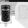 LED Light Alloy Ashtray Aluminum Cup Smokeless Car Ashtray Flame Retardant Auto Parts Car Portable Universal Ashtray Belt