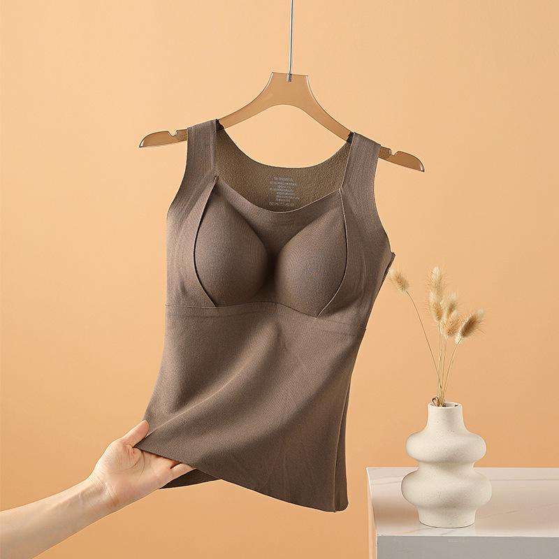 Dámské termální tílko s vlnou a hedvábím a všitými prsními vycpávkami