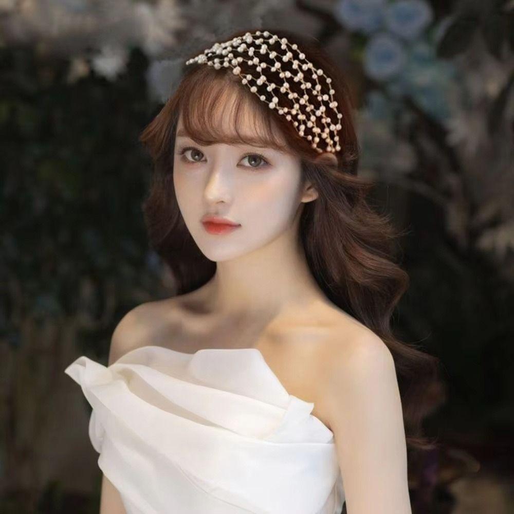 Exquisite Rhinestone Hair Band Net Shape Hair Hoop Fashion Hair Ornaments Women