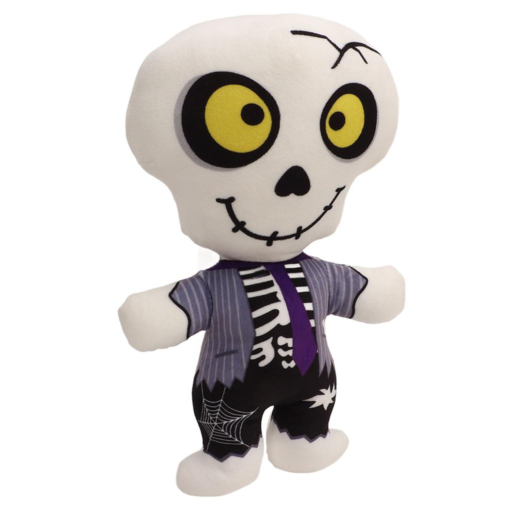 Cartoon Halloween Skull Plush Toy Kid Adult Funny Skeleton Stuffed Doll Home Decoration 11.8 Inch