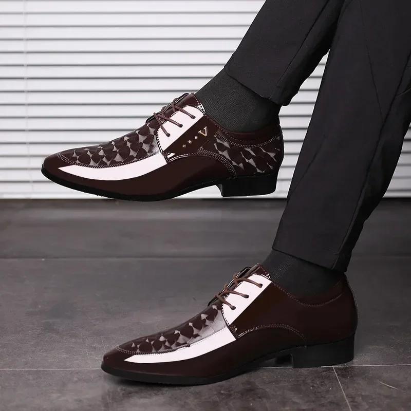 Fashion Leather Shoes for Men Business Dress Shoes Versatile Wedding Shoes Men Shoe Designer Loafers Men Zapatos Para Hombres 2025