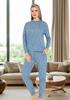 Women's Pajamas M Stylish Long Pants and Sleeve Nice Elastic Comfortable