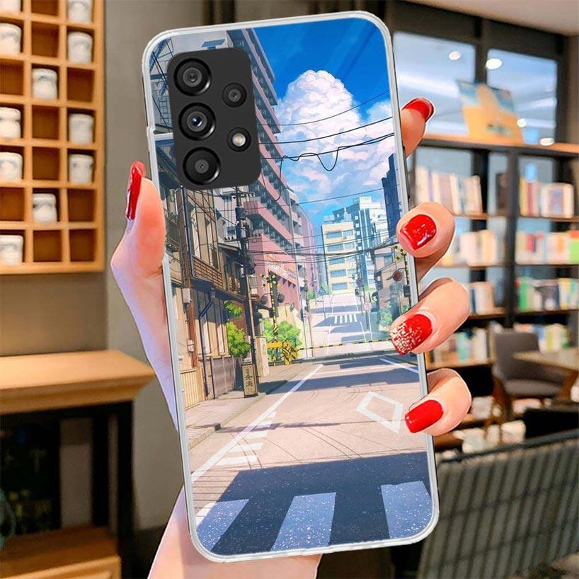 Anime Aesthetic Scenery Phone Case For Samsung Galaxy A17 A37 A57 A16 A26 A36 A56 A15 A25 A35 A55 A14 A24 A34 A54 A13 A23 A33 A5