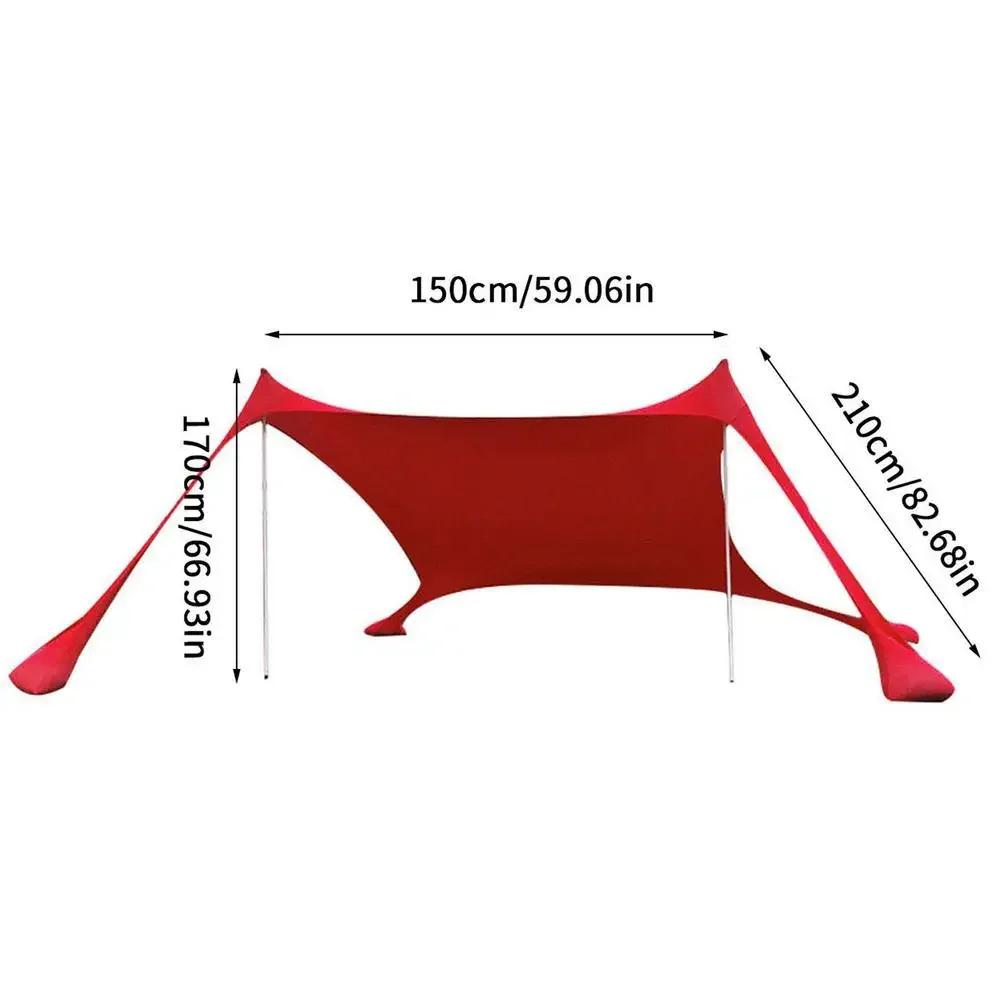 Portable Pop-Up Beach Tent, Windproof Beach