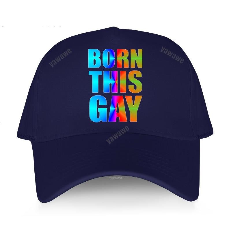 Sportovní čepice značky Funny Design pro muže bavlna Baseballové čepice Born This Gay letní móda Čepice dámská Nastavitelná volnočasová golfová čepice