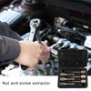 6Pcs 3/8 Screw Extractors Drill Set Extractors Bolt Set Slip Teeth Damaged Broken Bolt Removers Repair Demolish Tool