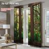 2Pcs Forest Scenery Printed Window Curtains Rod Pocket Decorative Window Drapes Window Treatments For Bedroom Living Room Home