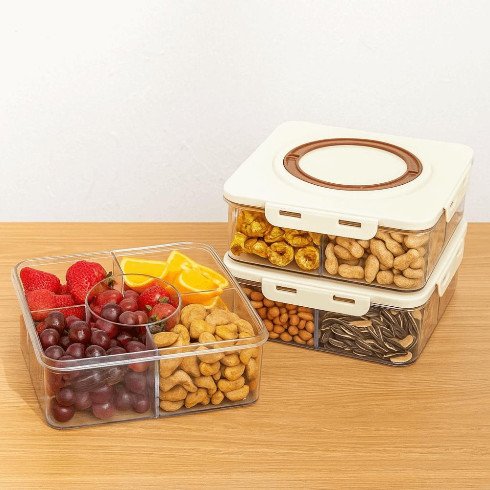 Fresh-keeping Divided Storage Box Sealed Snack Containers Seasoning Storage Box  Refrigerator