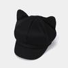 Cute Cat Ear Octagonal Hat For Women Summer Sun Protection Breathable Cotton Casual Style