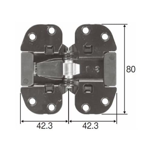 Generic Closet Folding Door Center Hinge, MDV403-nkg, Set of 3, Metal, Includes 24 Mounting Screws