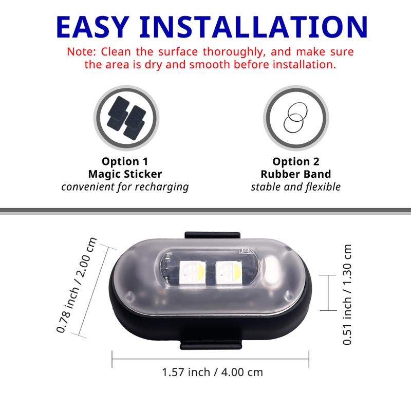 RGB LED Portable Party Lights Remote Control Wireless Lighting Rechargeable Car Footwell Light Under Glow Kit Accessories Gift