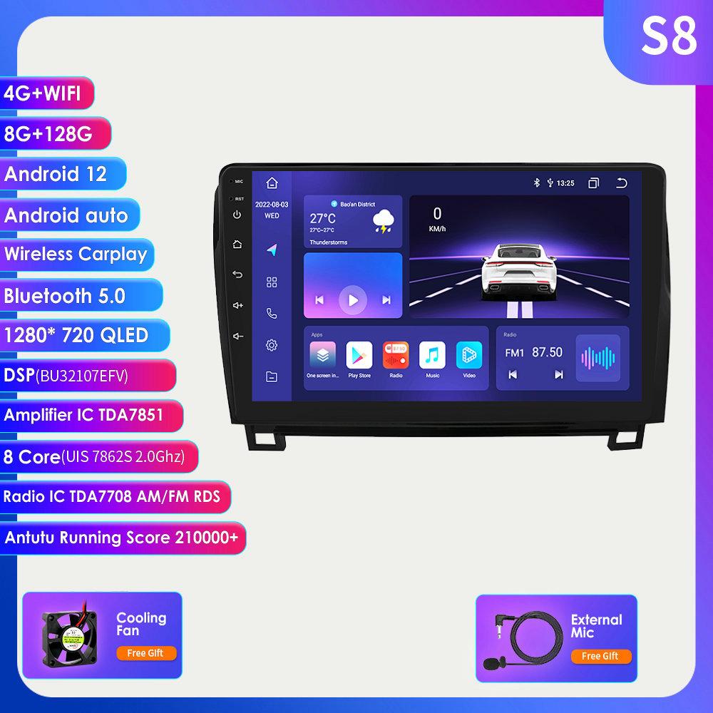 

Hizpo 9-дюймовое головное устройство 2Din Автомобильный Android-радио Мультимедийный плеер для Toyota Tundra Sequoia 2 Din Авторадио Видео GPS Navi WiFi Carplay 4G DSP DVR Cam S8 8Core 8G 128G