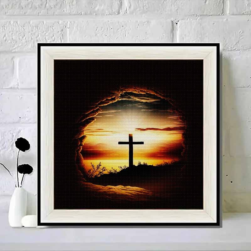 New Arrival 5D DIY Full Circle Diamond Painting "Cross" Embroidery Cross Stitch Home Decor Gift