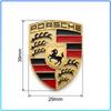 1Pcs Metal Texture Porsche Shield Badge Waterproof Anti-Fade Decor Sticker Fit All Porsche Sedan SUV Sports Car Interior Modification