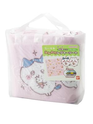 Asahi Koyo Chiikawa Leisure for 2 Tatami with Carrying Prevents Cold and Hot Soft To Sit 1 Set Sheet, Thick, 4-5 People, Mats, Pink, Bag, 3-layer