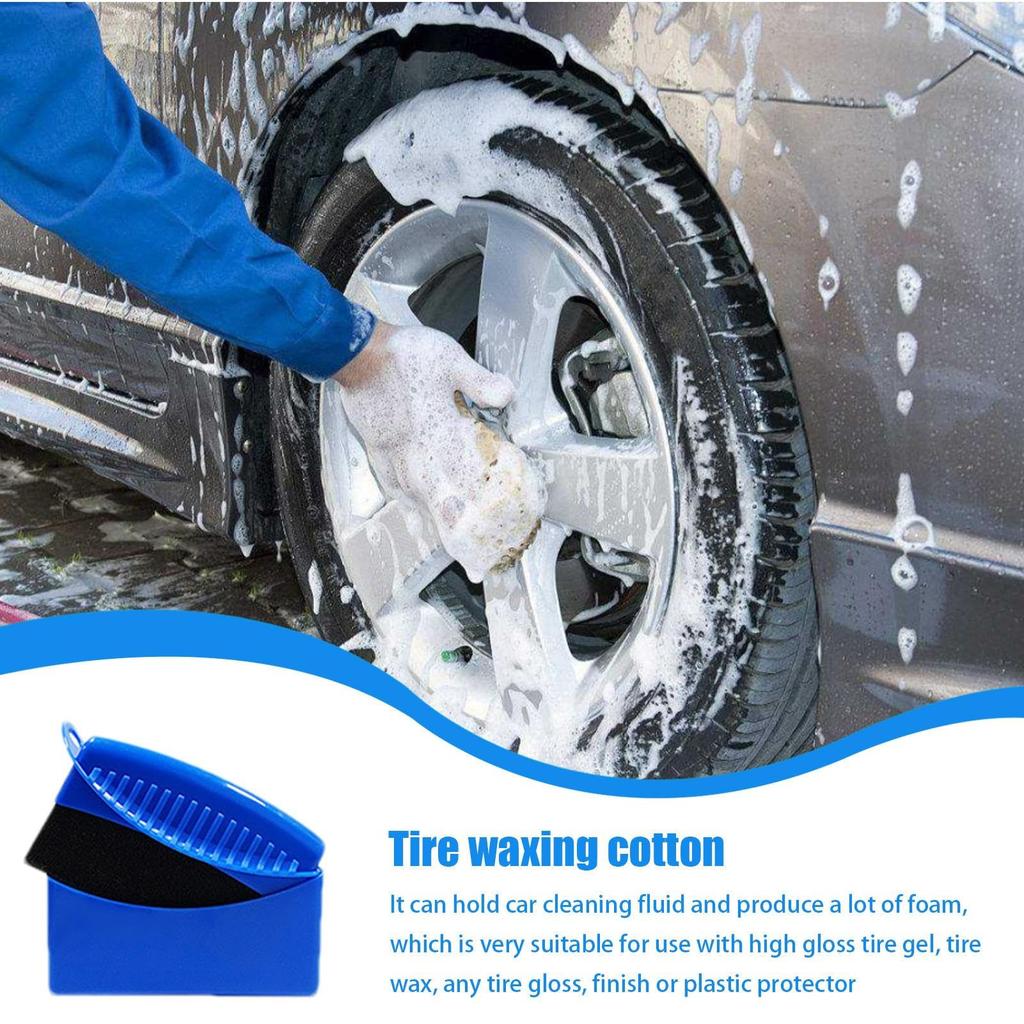 Tire Waxing Sponge - Car Tire Brush, Car Wheel Dressing Shine, Tire Foam Applicator