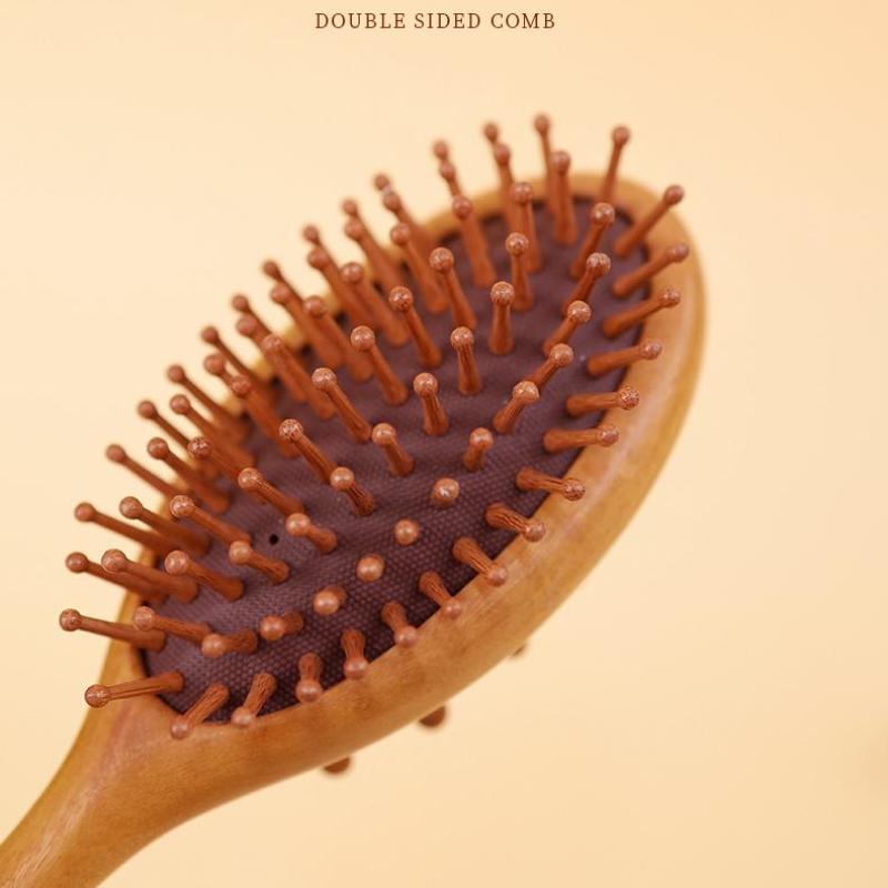 Air Cushion Comb Scalp Therapy Massage Comb Scalp Head Caring Natural Garapa Wooden Double-Sided Scraping Body Beautify Massager
