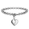925 Sterling Silber Fein 26 Buchstaben Damen Herren Kette Armband Charm Herz Niedlich Hochzeit Persönlichkeit Schmuck Dame Geschenk Party 20cm