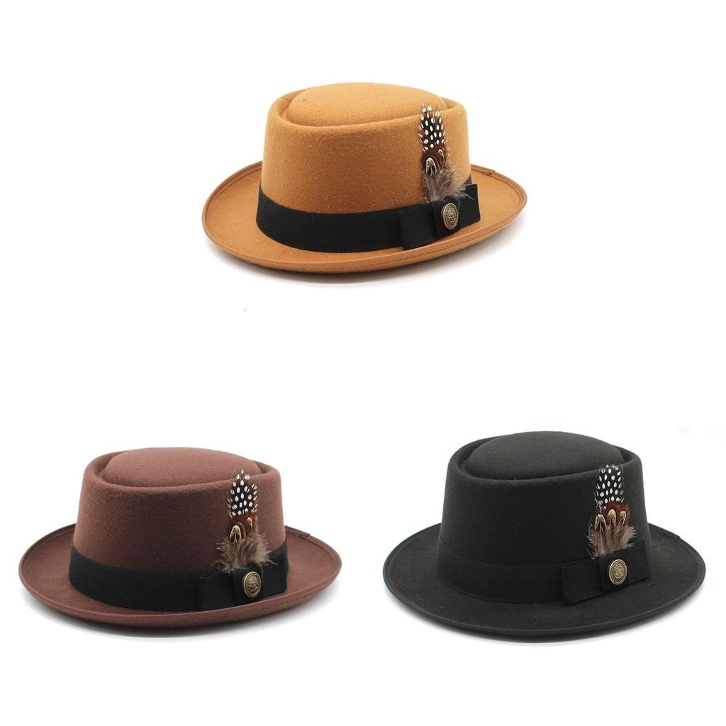Classic Fedora Hat For Men And Women With Wool Felt Material And Wide Brim For Casual Outdoor Wear