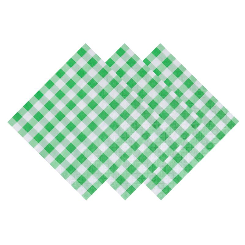 Colorful Gingham Disposable Paper Napkins Soft Absorbent 20 Counts for Picnic Bridal Shower Bachelorette Party Decor