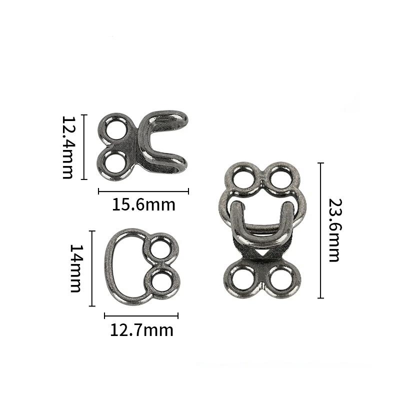 10 Pairs Metal Invisible Garment Hook Jeans Pants Skirts Adjust Clasp Decoration Buttons Diy Sewing Crafts Accessories