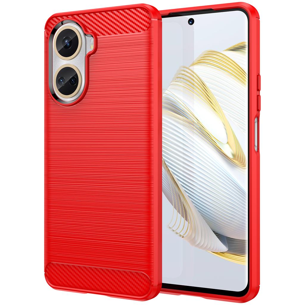 Luxury Carbon Fiber Case for Nova 10 SE Huawei Nova 10se Full Protective Soft Cover for Nova10 Se Shockproof Silicone Case