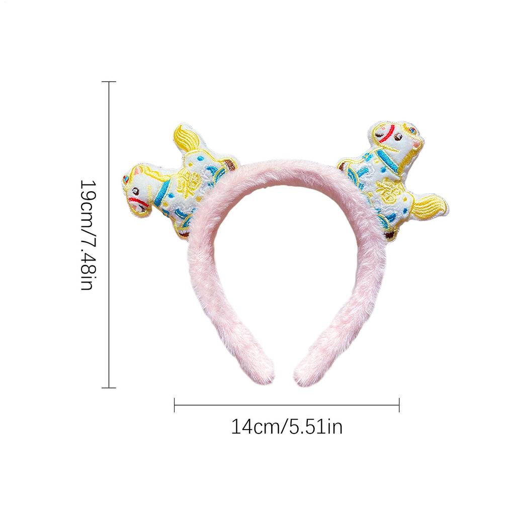 Lunar New Year Headband Lunar New Year Horse Headwear Holiday Dress Up Hairband For Boys Girls Students Festival Attendees Event
