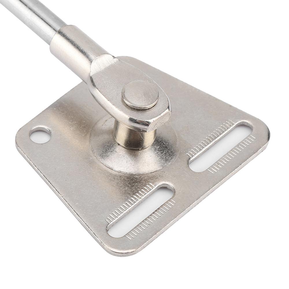Fixing Plate Iron Head Gas Spring Support Silver Shock Strut Sturdy Cabinet Door Hinge RV
