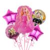 10ks Sada balónků Barbie Růžové balónky pro holky pro dekorace s tématem princezny