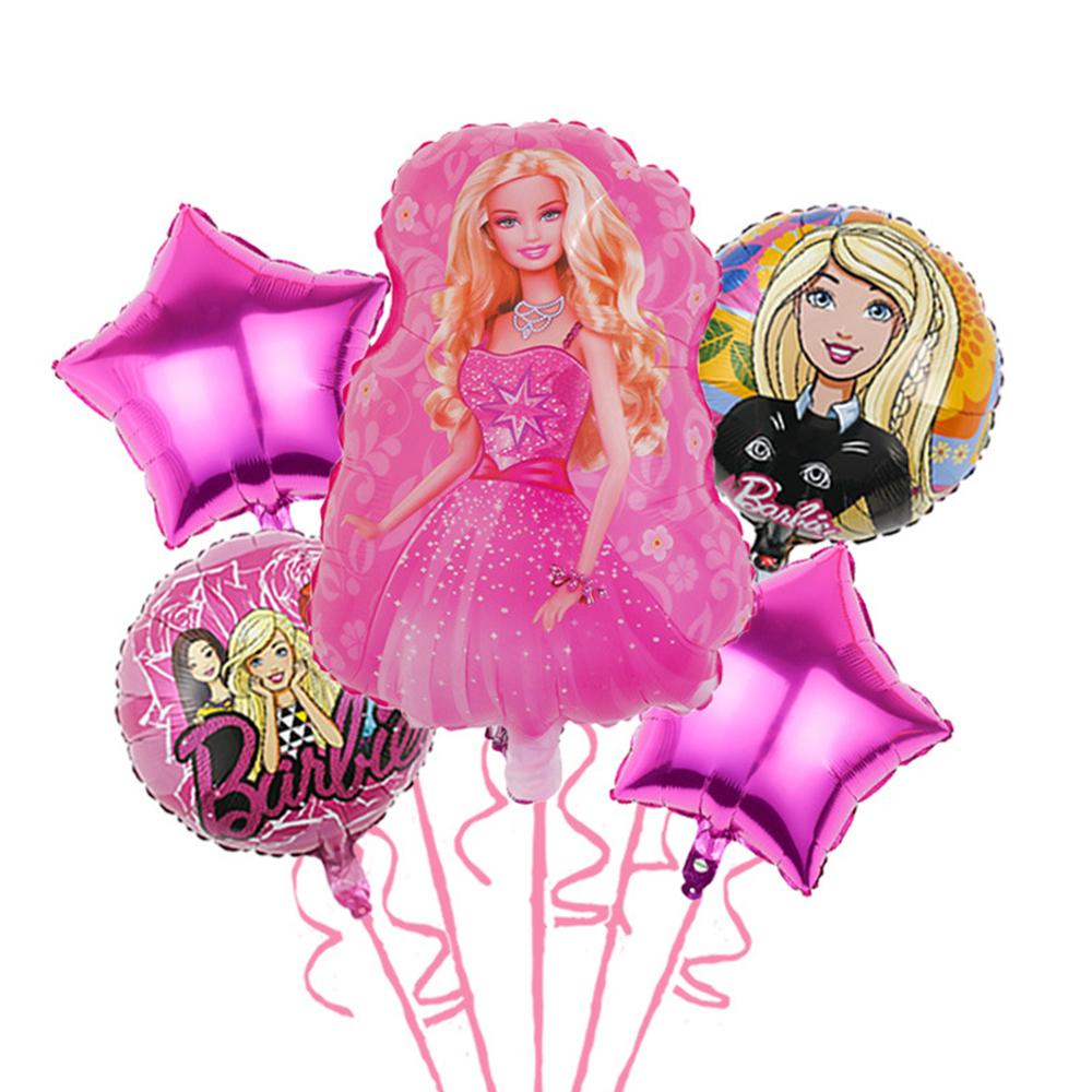 10ks Sada balónků Barbie Růžové balónky pro holky pro dekorace s tématem princezny
