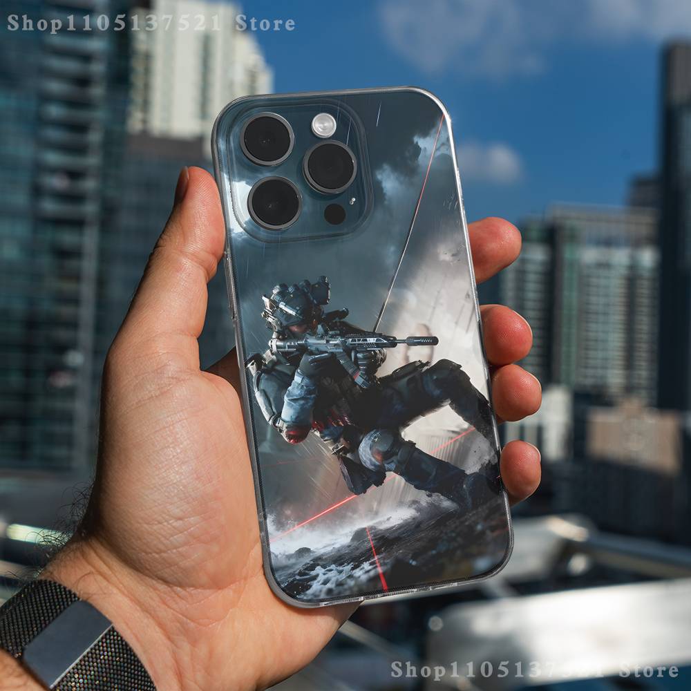 

Game Delta Force Phone Case For iPhone 17,16,15,14,13,12,11 Pro,Max,Plus,X,XS,XR,SE4,E Mini Transparent Soft Cover iPhoneX