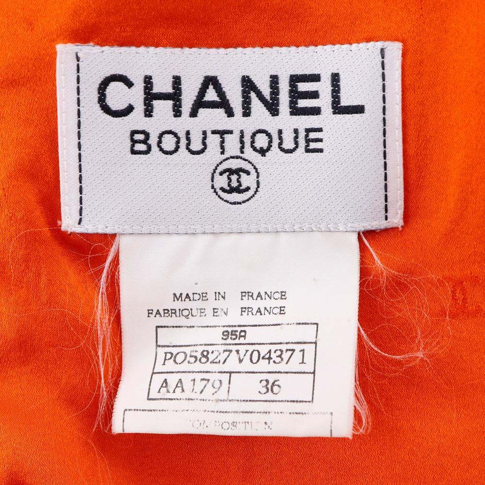 CHANEL Dresses and jackets setup P05827V04371 95P Orange tweed Women Used