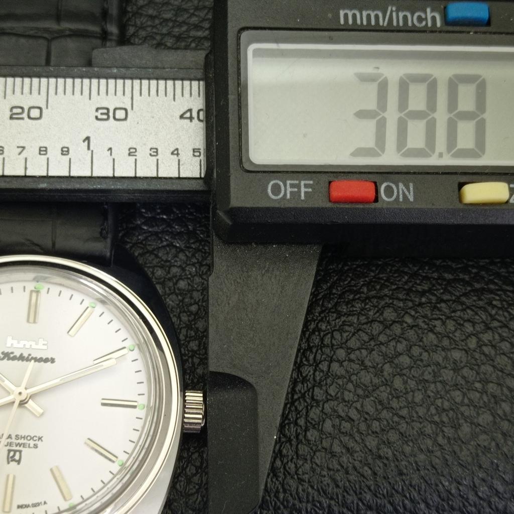 VINTAGE HMT KOHINOOR HAND-WINDING INDIAN MENS WHITE COLOR DIAL WATCH A440915-4 HT-a440915