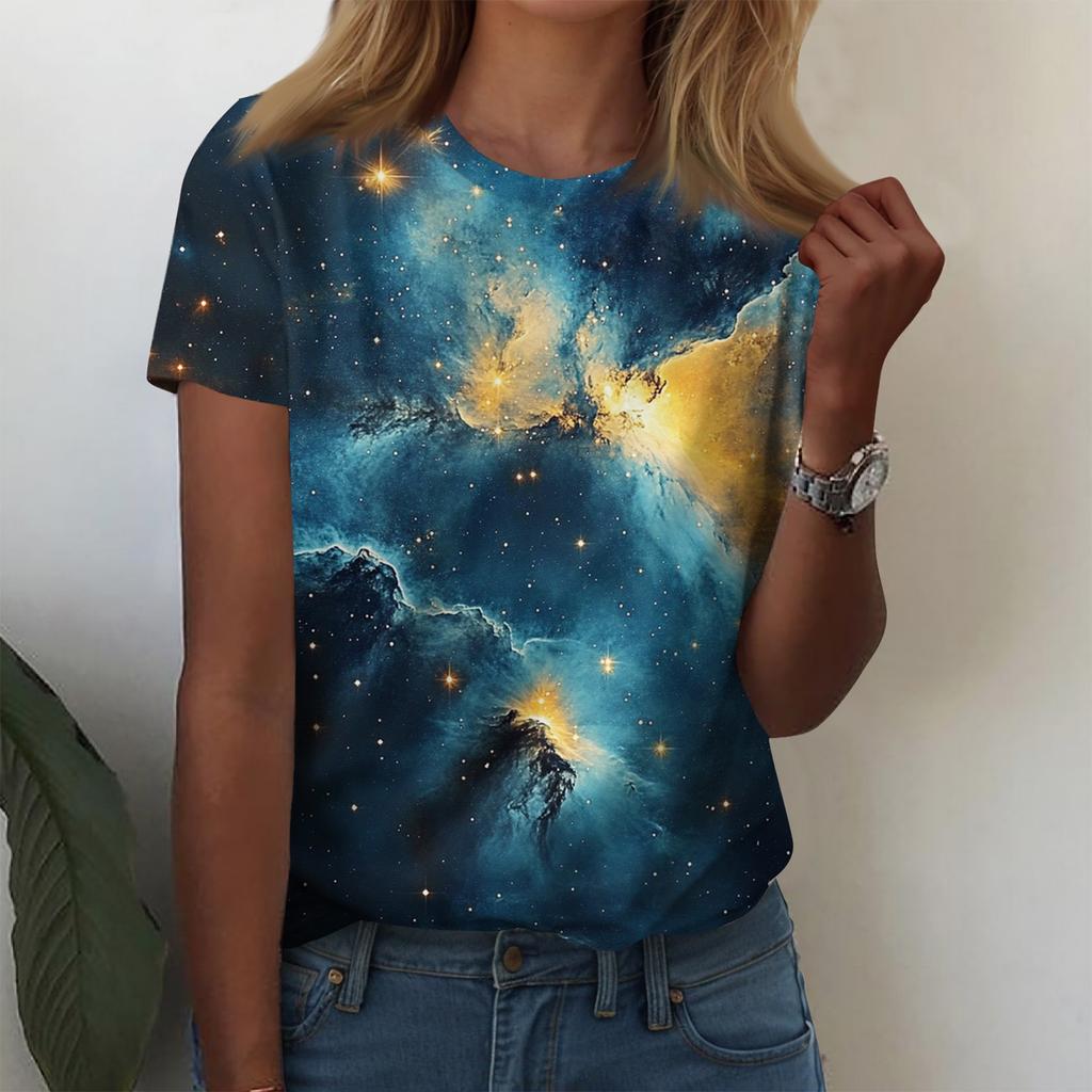 Camisas de manga curta para mulheres, tops fofos, camisetas gráficas, blusas casuais, plus size, tops básicos, pulôver