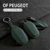 Leather Car Key Case Cover for Peugeot 308 408 508 Citroen C4L C6 C3-XR Picasso DS3 DS4 DS5 Shell Keychain for Peugeot