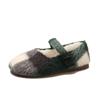 Fleece flat-bottomed Mary Jane fluffy shoes for women's autumn and winter wear 2025 new versatile shallow mouth small fragrant soft-soled single shoes