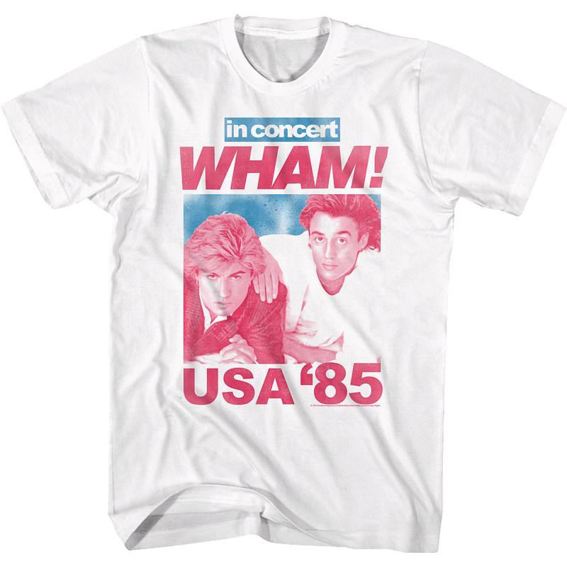 Wham Mighty Band George Michael Rock Retro Casual TShirt Mens and Womens Luxury Brand Top 2026 New Band