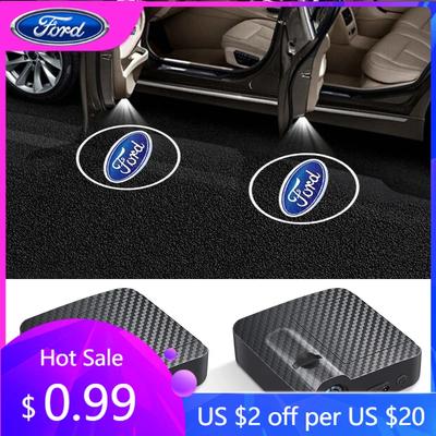 Car Sticker LED Car Door Welcome Light Logo Projector Laser Lamp Shadow Light For Ford Focus 2 3 Mondeo Ecosport Kuga Mk4 Fiesta