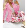Plaid Print Lapel Collar Blazer & Pants Set Women 2pcs Clothes Suit Pants Suits Spring Autumn Fashion Casual