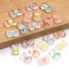 50pcs 10x16mm Acrylic Heart Bow Beads Mixed Color Loose Beads For DIY Jewelry Making Bracelets Necklace Key Phone Chain