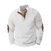Spring/Autumn Men's Sweatshirt Half-Zip Men's Casual Oversized Jacquard Stand Collar Top