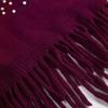 Autumn and Winter Plus Size Jacquard Pearl Tassel Women's Outer Warm Hair Collar Shawl Cape